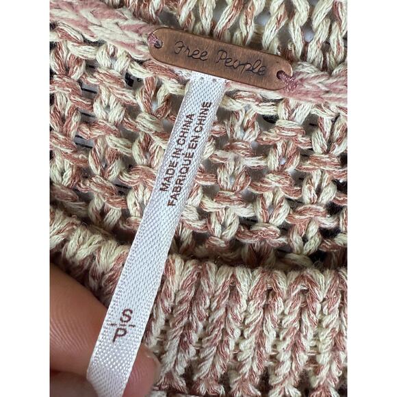 Free People Sahara Star Pullover Spice Open Knit Pullover Sweater Womens Small - Picture 4 of 5